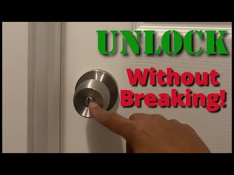 How to open a locked door knob without a key or a pick - 2 ways to unlock a door.