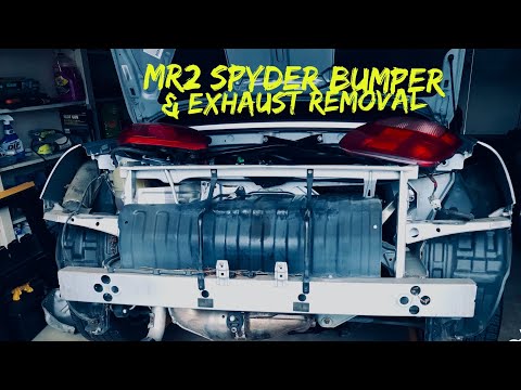 MR2 Spyder Project: how to remove rear bumper, tail lights and exhaust..
