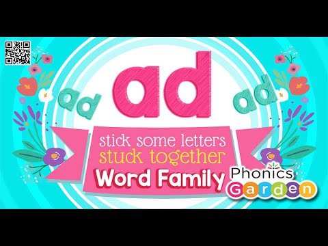 AD | Word Family | Stick Some Letters Stuck Together | Phonics Garden