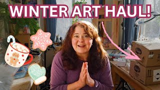 My Cozy Winter Art Haul! ❄️ New Art Supplies for Hibernation Season in My Art Studio!