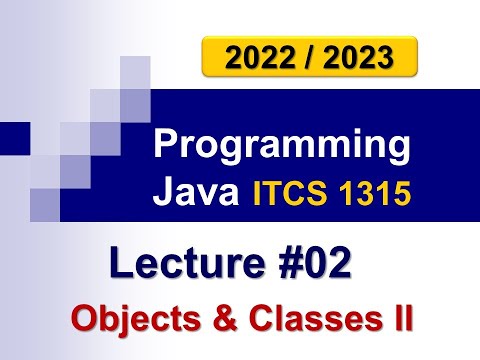 Java Programming 2 Lecture 02