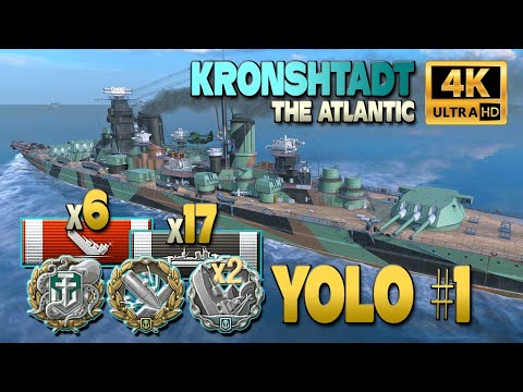 Cruiser Kronshtadt on map The Atlantic, YOLO #1 - World of Warships