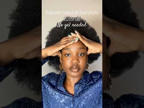 Quick natural hairstyle for short 4c hair. No gel needed🤭🤍 #naturalhairtutorial #4cnaturalhair
