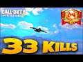SOLO VS SQUAD 33 KILLS LEGENDARY RANK FULL GAMEPLAY | Call of Duty Mobile Battle Royale