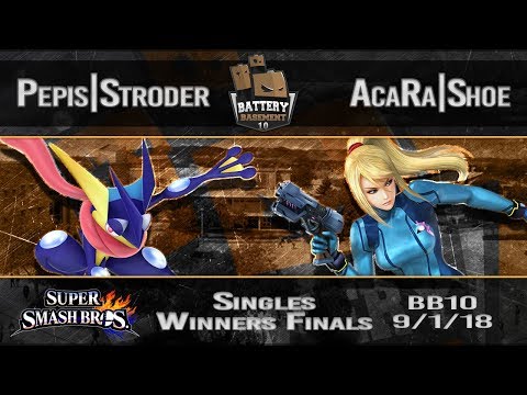 Battery Basement 10 - Pepis|Stroder (Greninja) Vs. AcaRa|Shoe (ZSS) - Winners Finals
