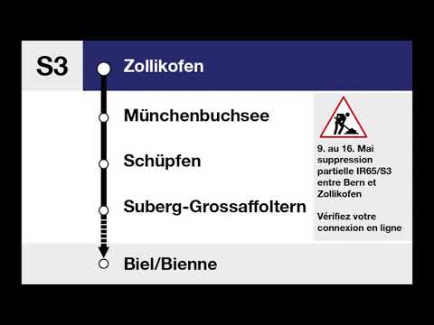 BLS Ansage - Begrüssung in der S3 nach Biel/Bienne