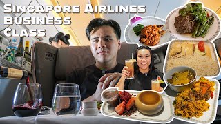Ultimate Singapore Airlines BUSINESS CLASS Experience + World Class Food and Lounge Review!