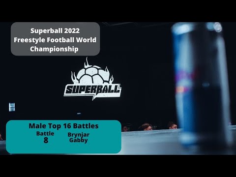 Superball 2022 - Brynjar VS Gabby - Male Top 16 Battles (Freestyle Football World Championship)