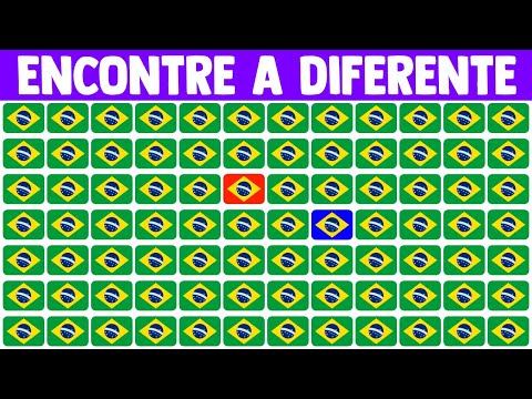 ENCONTRE A BANDEIRA DIFERENTE EM 20 SEGUNDOS - Com 3 Níveis de Dificuldade