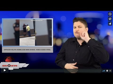 Officer helps homeless man shave, video goes viral (ASL - 7.24.18)