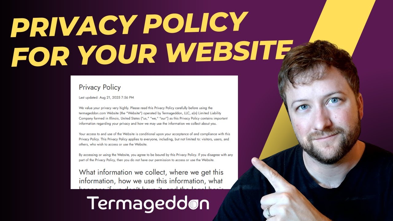 Generate a Privacy Policy for Your Website (Step-by-step with Termageddon)