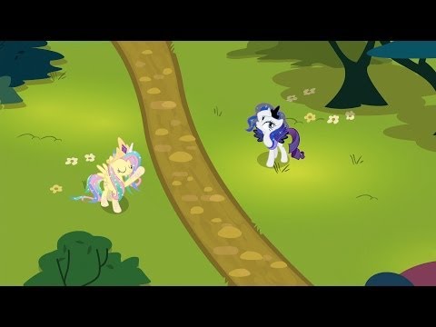 Fluttershy & Rarity - I, Princess Celestia, banish you, Princess Luna, to the moon. Noooooo!