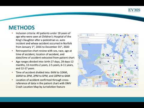 Thumbnail image of video presentation for Retrospective Review of Pediatric Pedestrian vs. Auto Incidents in Norfolk, Virginia