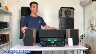 Amply bluetooth Sunbuck SR-5800, âm ly karaoke gia đình, có dàn đèn cổng sub hơi, giải mã quang