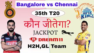 Royal Challengers Bangalore vs Chennai Super Kings 35th Match | blr vs csk Dream11 Team