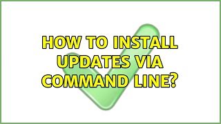 Ubuntu: How to install updates via command line?