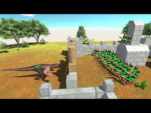ARBS 50 ANGRY JOE VS CARNOTAURUS With Arms Animal Resolt Battle Simulator