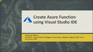 Create Azure Functions Using Visual Studio 2019