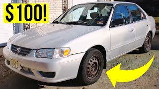 Can We Transform This Beat Up Old Corolla For Just $100?!