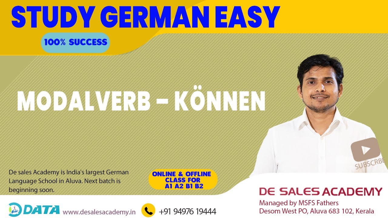 HOW TO USE MODALVERB KÖNNEN - Use of können: A1 LEVEL GERMAN Language Course : De Sales Academy