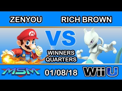MSM 128 - eM | Zenyou (Mairo) Vs. Rich Brown (Mewtwo) Winners Quarters - Smash 4