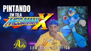 Pintando MEGAMAN X Pintura em Tela