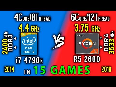 i7 4790k vs Ryzen 5 2600 Test in 15 Games or R5 2600 vs i7 4770k