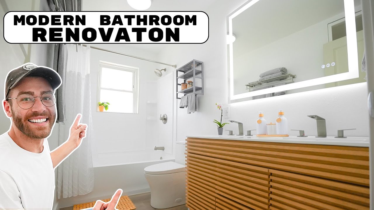 I Spent $2,000 To Gain $10,000 In Equity!!! DIY MODERN BATHROOM RENOVATION.