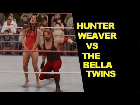 WWE 2K17 The Bella Twins vs Hunter Weaver - 2 on 1