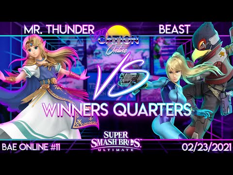 Baecation Online #11 - SSBU Singles - Mr. Thunder (Zelda) vs. NPT | Beast (ZSS, Falco) - W. Quarters