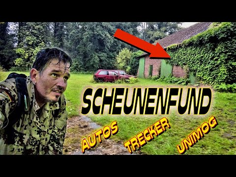 Autos - Trecker - Unimog  MEGA  SCHEUNENFUND / Kampf durch den Wald bei Regen und Dunkelheit