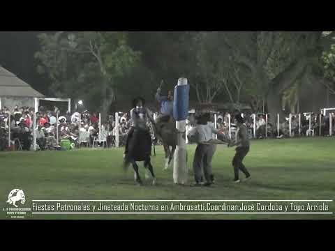 FIESTAS PATRONALES  Y JINETEADA NOCTURNA EN AMBROSETTI CATEGORIA GRUPA