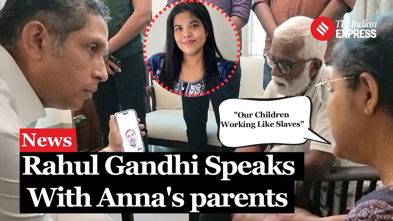 "EY Employee's Mother Tells Rahul Gandhi: 'Our Children Works Like Slaves '"