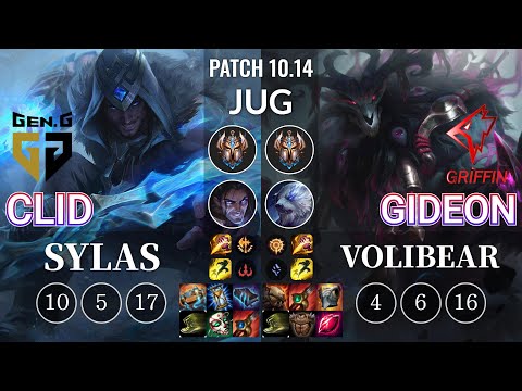 GEN Clid Sylas vs GRF GIDEON Volibear Jungle - KR Patch 10.14