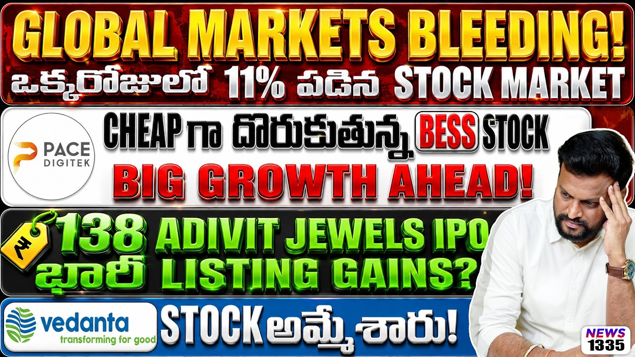 Global Markets Bleeding: ఒక్కరోజులో 11% పడిన Stock market| Cheap  గా దొరుకుతున్న BESS 