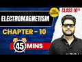 ELECTROMAGNETISM In 45 Mins Complete Chapter Mind Map Class 10 ICSE PHYSICS