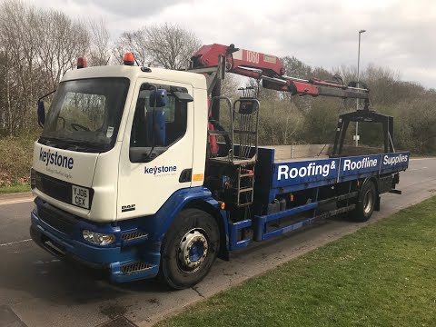 2006 DAF 55 LF 220 18 TON RIGID WITH HMF BRICKGRAB