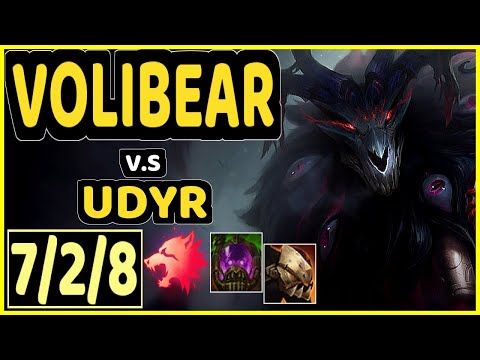 RASCAL (VOLIBEAR) vs UDYR - 7/2/8 KDA JUNGLE CHALLENGER GAMEPLAY - KR