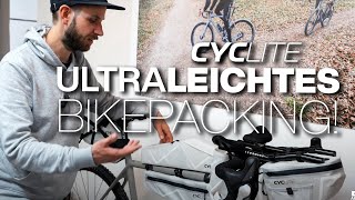 Die Cyclite Ultraleicht-Bikepacking-Taschen: Top Tube Bag, Saddle Bag, Handle Bar Aero & Frame Bag