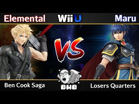 BWSmash Ben Cook Saga - Losers Quarters - Elemental (Cloud) VS Maru (Ryu, Marth, Ganon)