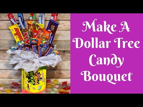 Dollar Tree Valentine’s Day Crafts: How To Make A Dollar Tree Candy Bouquet