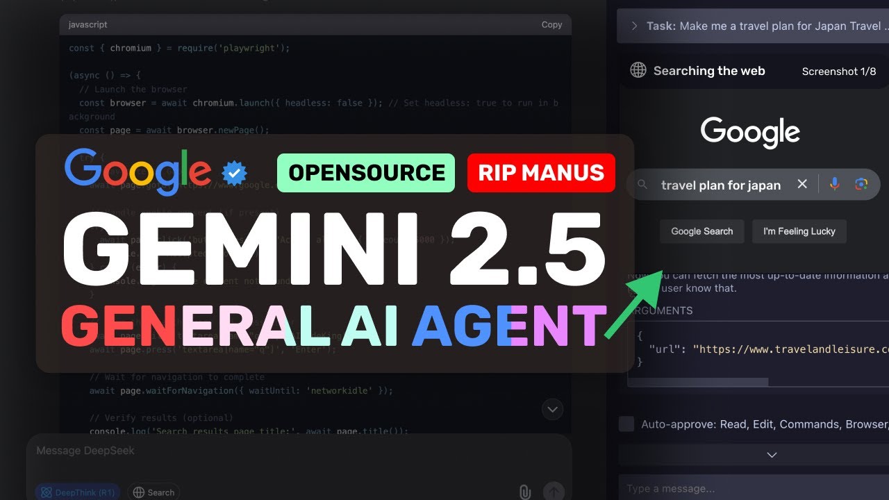 Gemini 2.5 Pro GENERAL AI AGENT: Stop Using MANUS, USE THIS FULLY FREE Alternative Instead!