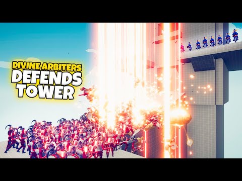 DIVINE ARBITERS DEFENDS TOWER vs EVERY FACTION | TABS Gameplay
