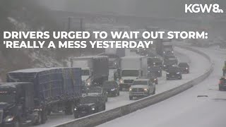 Washington transportation urges drivers to be cautious, wait out winter storm