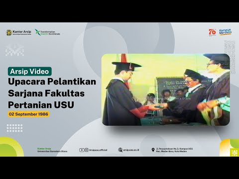 Graduation Ceremony for Bachelor's Degree Graduates of the Faculty of Agriculture, Universitas Sumatera Utara, September 2, 1986