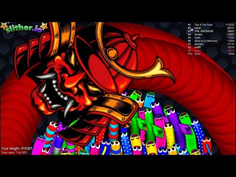 Slither.io A.I. Oni Samurai Vs Invisible Ninja - Epic Skin Slitherio Vip Devil Best Gameplay