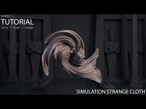 Cinema 4D & X-Particles & Arnold Render tutorial: Simulation Strange Cloth