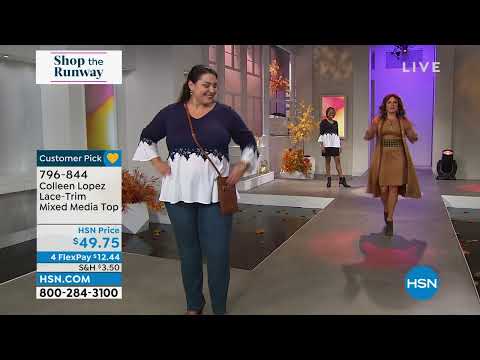 Colleen Lopez LaceTrim Mixed Media Top