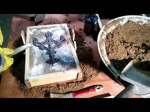 Как отлить стойку подсвечника из алюминия.
