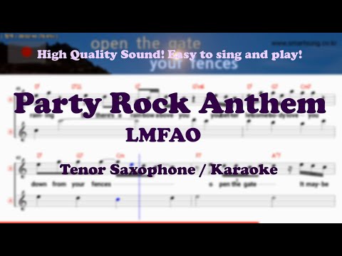 Party Rock Anthem - LMFAO (Tenor/Soprano Saxophone Sheet Music Gm Key / Karaoke / Easy Solo Cover)